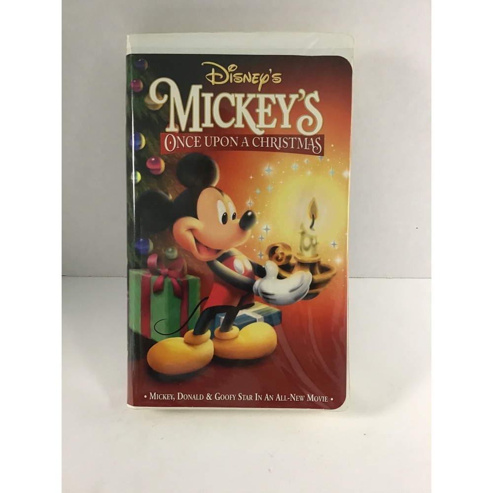 Disney Mickey's Once Upon a Christmas VHS Walt Disney Home Video Clamshell Case